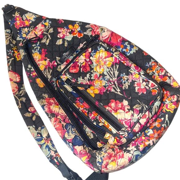 Vera Bradley Handbags - Vera Bradley Quilted Sling Backpack + Matching Wallet Floral Crossbody Travel